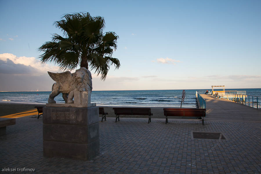 Larnaca seafront lion of Venice